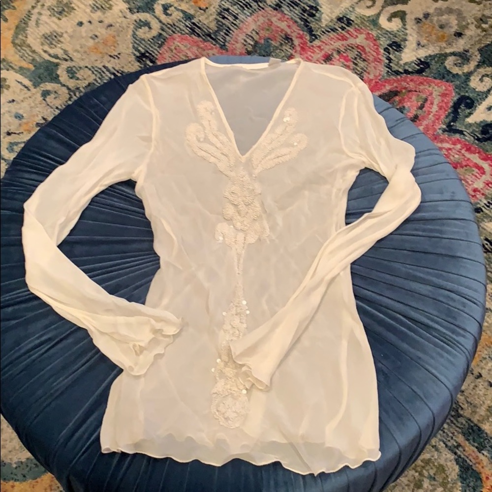 Beautiful embroidered with sequins Long sleeve
